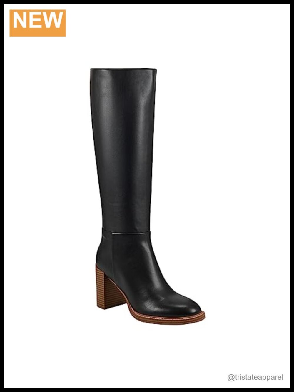 Marc Fisher Gabey Knee High Dress Boots Block Heel Faux Leather